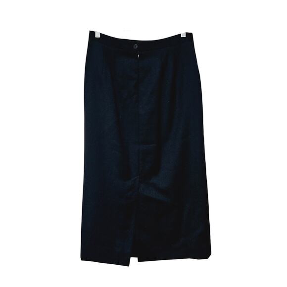Andrea Viccaro 100% Wool Skirt Women's Size 10 Black Professional Minimalist - Picture 2 of 6